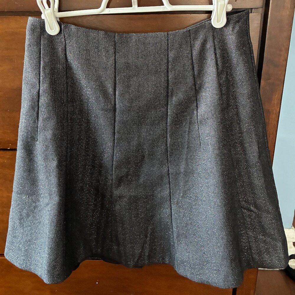 Loft, sparkle and herringbone knee-length skirt